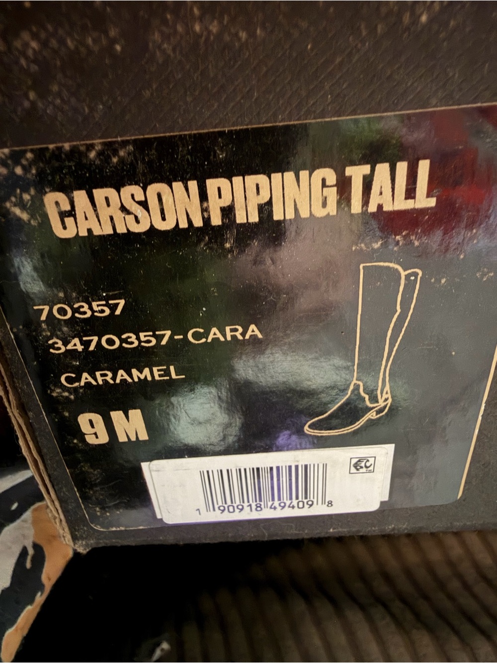 FRYE- Carson Piping Tall Leather Riding Boots 9M - Picture 7 of 8